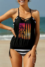 Tankini con Patchwork de Rayas