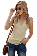 Khaki Ribbed Tank Top