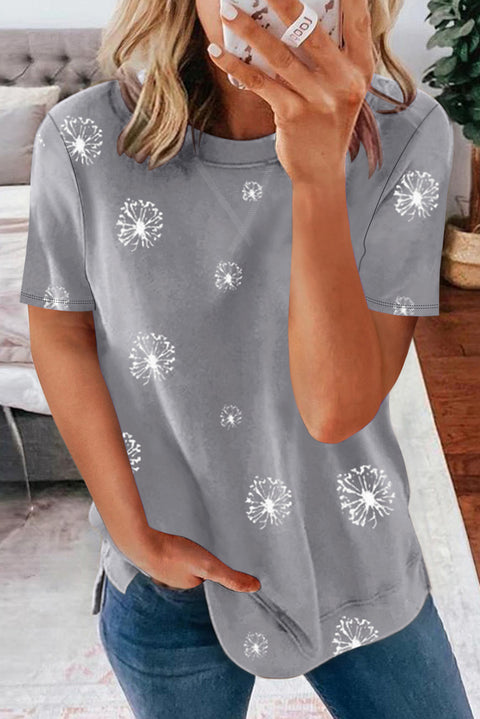 Star Print Crew Neck T-shirt