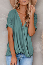 Short Sleeves Drape Knit Top