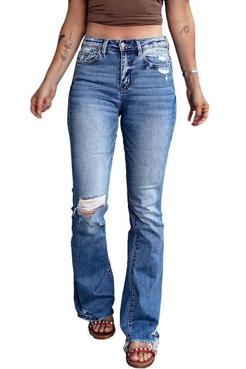 Distressed Flare Jeans