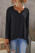 Asymmetric Hemline Long Sleeve Top - HannaBanna Clothing