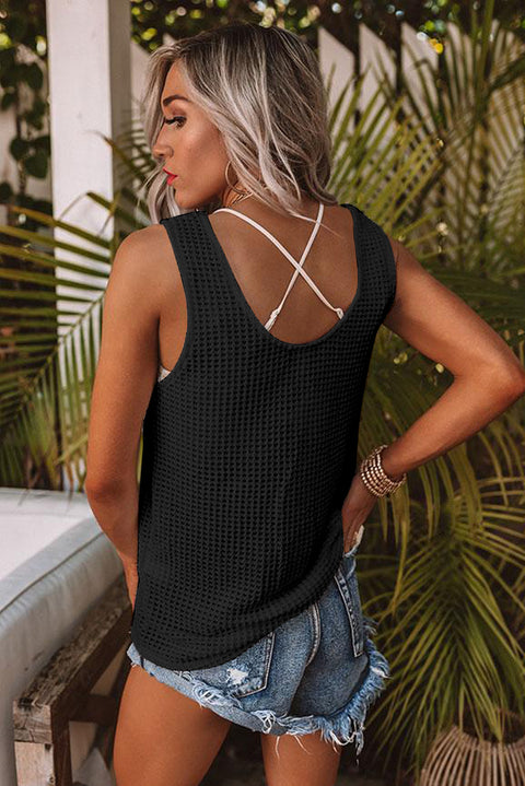 Waffle Texture Tank Top