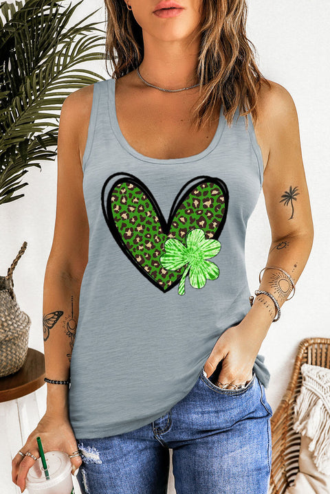 Letters Sunflower Graphic Tank Top