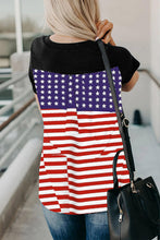 USA Flag Print T-shirt