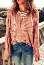 Tie Dye Lace Up Hoodie