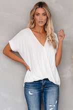 Short Sleeves Drape Knit Top