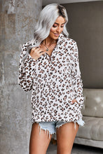 Women's Warm Quarter Zip Leopard Sherpa Pullover