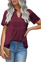 Swiss Dot Short Sleeve Flowy Top