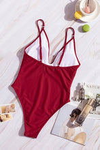 V Neck One Piece Swimsuit