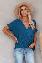 Short Sleeves Drape Knit Top