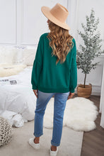 Raglan Patchwork Sleeve Pullover Sweatshirt